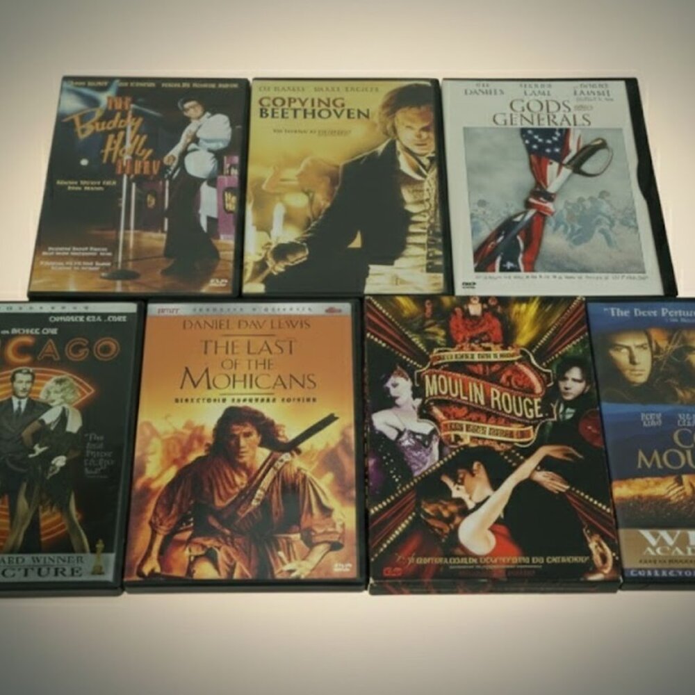 Lot of 7 DVDs Time Period Drama/Musical Movies